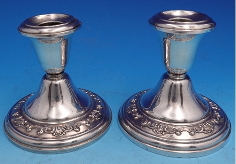 Candlestick #1129 weighted w/ plain top 4
